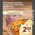 Värskekapsahautis kartulipüreega,
275 g ja šokolaadimousse,
100 g
