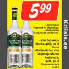 Allahindlus - •Viin Zeljonaja 
Marka, 40%, 50 cl •Maitsestatud viin
 Zeljonaja Marka 
Kedrovaja, 
40%, 50 cl