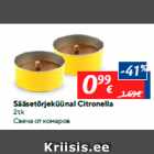 Allahindlus - Sääsetõrjeküünal Citronella
2 tk
