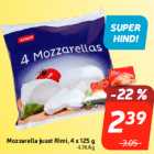 Mozzarella juust Rimi, 4 x 125 g