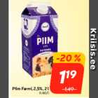 Piim Farmi, 2,5%, 2 l