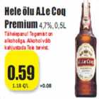 Allahindlus - Hele õlu A.Le Coq
Premium4,7%, 0,5L