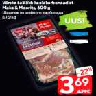 Värska šašlõkk kaelakarbonaadist
Maks & Moorits, 600 g
