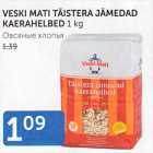 VESKI MATI TÄISTERAJÄMEDAD KAERAHELBED 1 KG