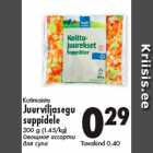 Allahindlus - Kotimaista
Juurviljasegu
suppidele
200 g (1.45/kg)