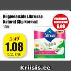 Hügieeniside Libresse Natural Clip Normal 10 tk