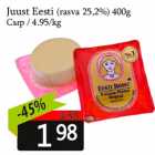 Allahindlus - Juust Eesti (rasva 25,2%) 400g
