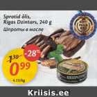 Allahindlus - Sprotid õlis Rigas Dzintars, 240 g