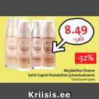 Allahindlus - Maybelline Dream
Satin Liquid Foundation jumestuskreem