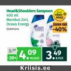 Allahindlus - Head&Shoulders šampoon 400 ml