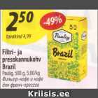 Filtri- ja presskannukohv Brazil