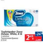 Allahindlus - Tualettpaber Zewa Deluxe, White, 8 tk