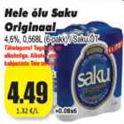 Hele õlu Saku Original 4,6%, 0,568L (6-pakk)/Saku