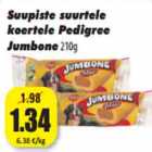 Allahindlus - Suupiste suurtele
koertele Pedigree
Jumbone 210g