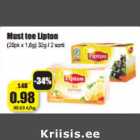 Allahindlus - Must tee Lipton
(20pk x 1,6g) 32g / 2 sorti