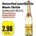 Allahindlus - Gaseeritud puuviljavein
Monte Christo
Sparkling Sweet 10%, 0,75L