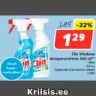 Allahindlus - Clin Windows
 aknapesuvahend, 500 ml**