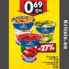 Alma jogurt,
2 %, 380 g
• müsli
• metsmaasika-vanilli
• pirni-karamelli