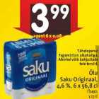 Õlu
Saku Originaal,
4,6 %, 6 x 56,8 cl