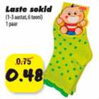 Allahindlus - Laste sokid (1-3 aastad, 6tooni) 1paar