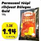 Allahindlus - Parmesani tüüpi riivjuust Džiugas Gold 100g