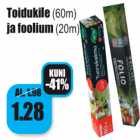 Allahindlus - Toidukile (60 m) ja foolium (20 m)