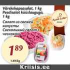 Allahindlus - Värskekapsasalat, 1 kg; peedisalat küüslauguga, 1 kg