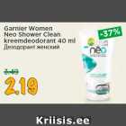 Garnier Women
Neo Shower Clean
kreemdeodorant 40 ml