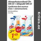 Allahindlus - Aknapuhastusvahend Clin 500 ml + täitepudel 500 ml