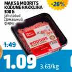 Allahindlus - MAKS&MOORITS KODUNE HAKKLIHA 300 G