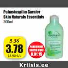 Allahindlus - Puhastuspiim Garnier
Skin Naturals Essentials
200ml
