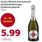 Allahindlus - Itaalia Martini Asti kaitstud
päritolunimetusega
kvaliteetvahuvein
75 cl