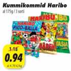 Allahindlus - Kummikommid Haribo al 175g/3 sorti