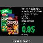 Allahindlus - FELIX CRISPERS
MAAPÄHKLID 140G
rohelise sibulaga,
chilliga