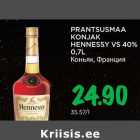 Alkohol - PRANTSUSMAA
KONJAK
HENNESSY VS 40%
0,7L