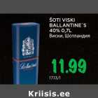 Allahindlus - ŠOTI VISKI
BALLANTINE´S
40% 0,7L