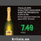 Allahindlus - ITAALIA KPN
KVALITEETVAHUVEIN
MARTINI PROSECCO
11,5% 0,75L