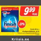 Allahindlus - Finish All-in-1
nõudepesutabletid , 56 tk