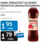 DIMES VÄRSKETEST VILJADEST PRESSITUD GRANAATÕUNAMAHL 0,7 L