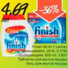 Allahindlus - Finish All-in-1 Lemon
nõudepesutabletid
nõudepesugeel