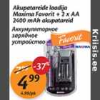 Allahindlus - Akupatareide laadija Maxima Favorit + 2 x AA 2400 mAh akupatareid