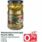 Marineeritud minikurgid
Favorit, 340 g
