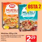 Müsli Axa, 375 g x 2 tk

