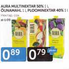 Allahindlus - AURA MULTINEKTAR 50%, 1 L, ÕUNAMAHL 1 L, PLOOMINEKTAR 40% 1 L