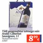 Allahindlus - Tšiili geograafilise tähisega vein Andes Cabernet Sauvignon, 3 l