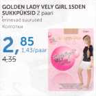 GOLDEN LADY VALY GIRL 15DEN SUKKPÜKSID 2 paari