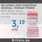 BELLISSIMA LASTE SUKKPÜKSID HELEHALL / ROOSAD TRIIBUD