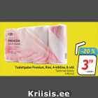 Tualettpaber Premium, Rimi, 4-kihiline, 8 rulli 
