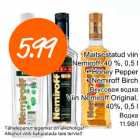 Allahindlus - Maitsestatud viin Nemiroff, 40%, 0,5 l .Honey Pepper .Nemiroff Birch; Viin Nemiroff Original, 40%, 0,5 l