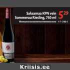 Allahindlus - Saksamaa KPN vein Sommerau Riesling, 750 ml